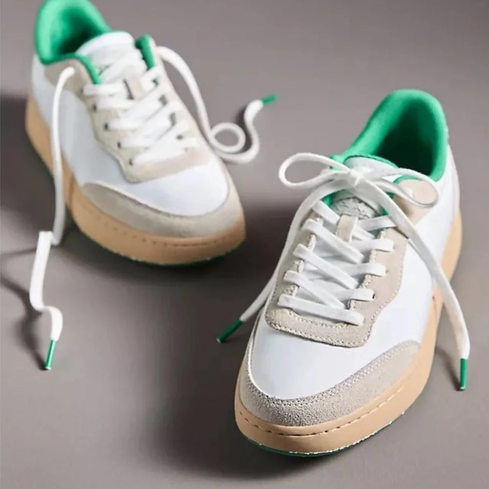 White & Green Women’s Casual Sneakers